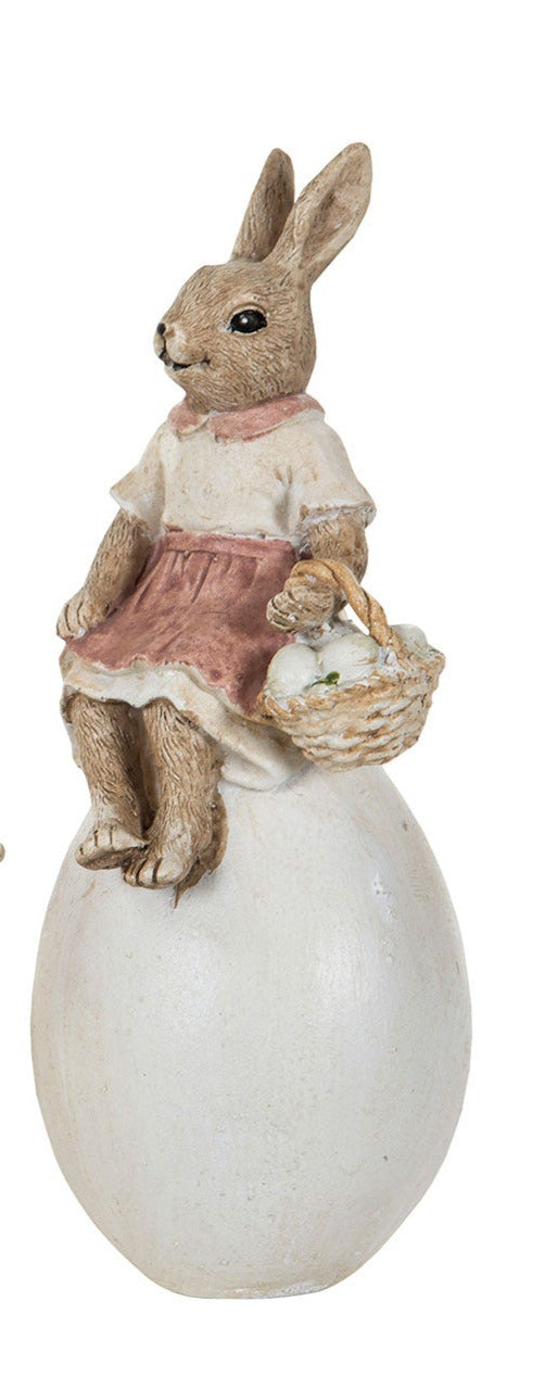 Pääsiäiskoriste Pupu ja pääsiäismuna 19cm