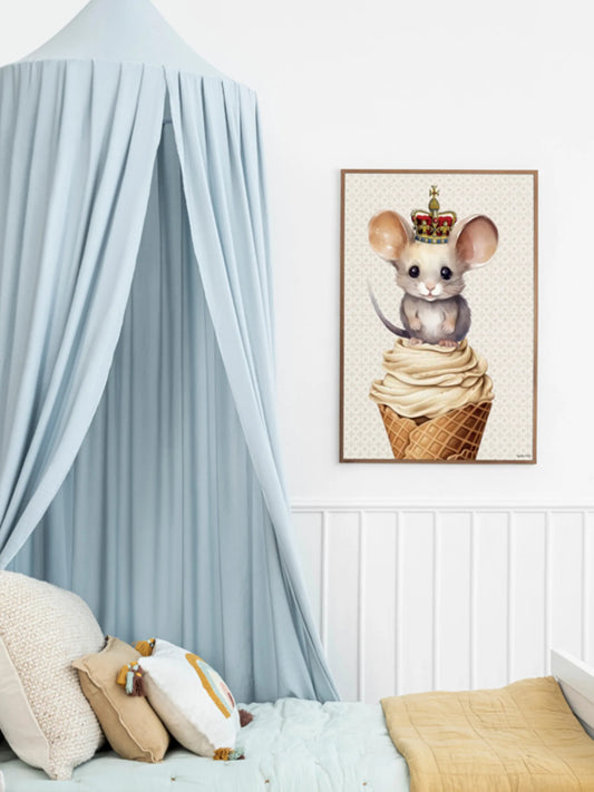 Lastenhuoneen taulu Hiiri & jäätelö