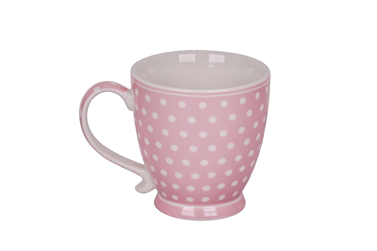 Posliinimuki Polka dot pink 430ml Isabelle Rose