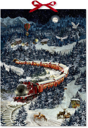 Joulukalenteri The christmas express 52x38cm