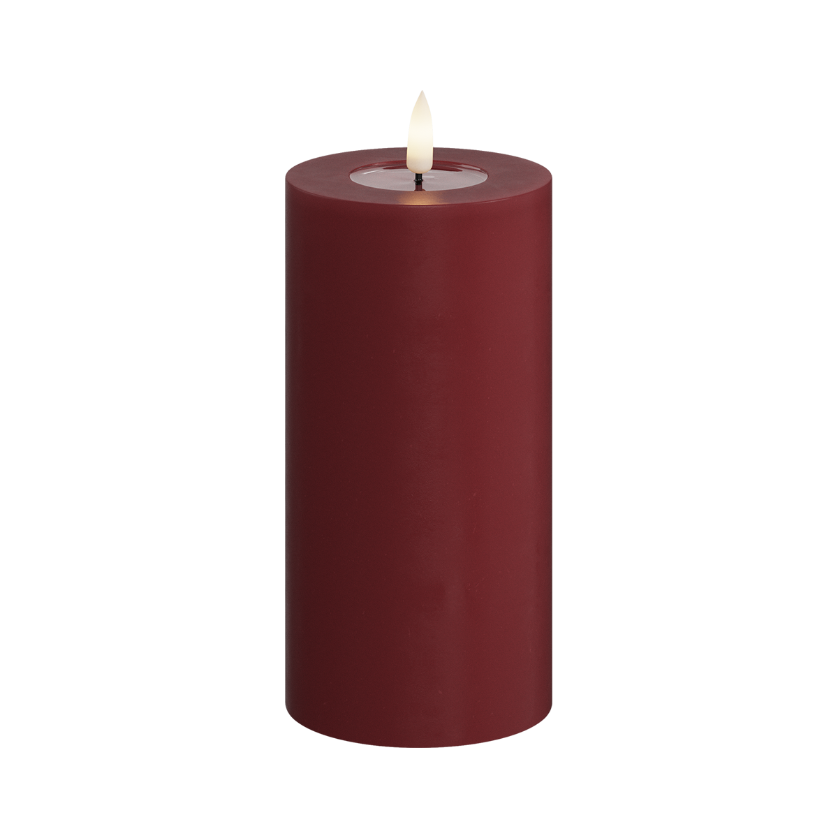 Led-Pilarikynttilä bordeaux Deluxe Homeart