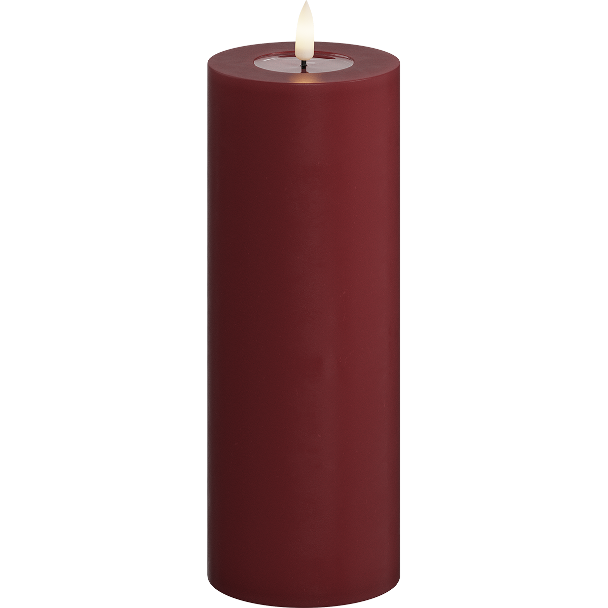 Led-Pilarikynttilä bordeaux Deluxe Homeart