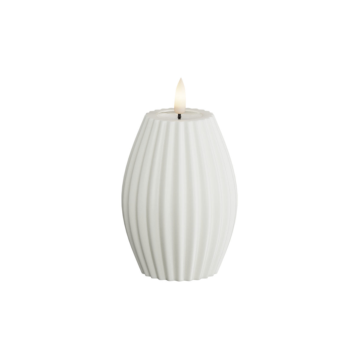 Led-kynttilä Stripe valkoinen Deluxe Homeart