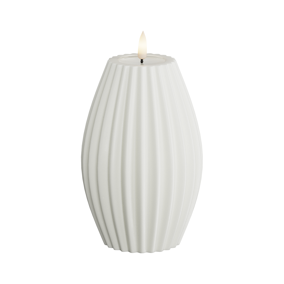 Led-kynttilä Stripe valkoinen Deluxe Homeart