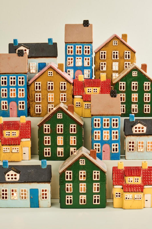 Talolyhty Nyhavn vaaleansininen sinisellä ovella