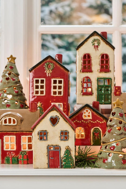 Talolyhty Stillenat vaalea sydän ikkunalla Ib Laursen