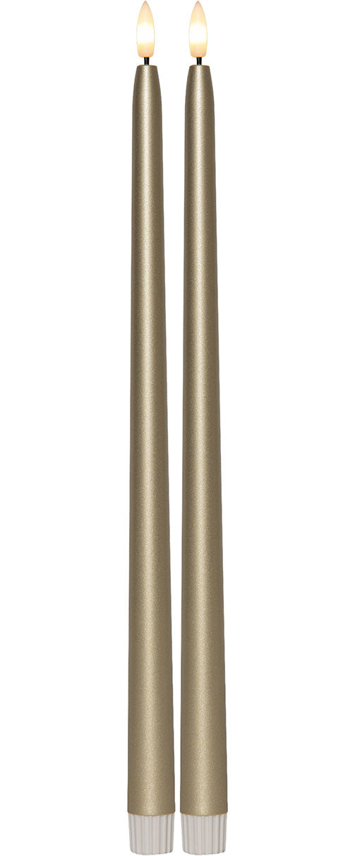 Flamme led-antiikkikynttilä kulta 39cm