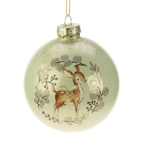 Joulukuusenkoriste Bambi vihreä 8cm Weiste