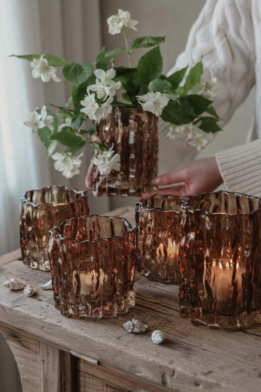 Kynttilälyhty / maljakko Classico ruskea 14,5cm Majas Cottage