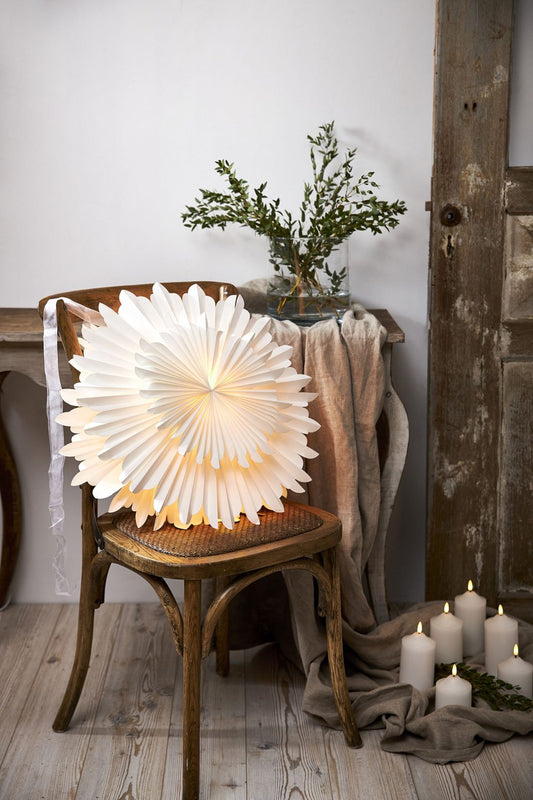 Crystal paperitähti valkoinen 50cm