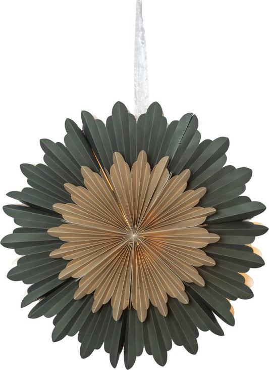 Crystal paperitähti vihreä/kulta 50cm