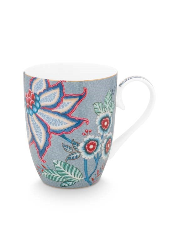 Pip Studio Flower festival light blue 350ml muki