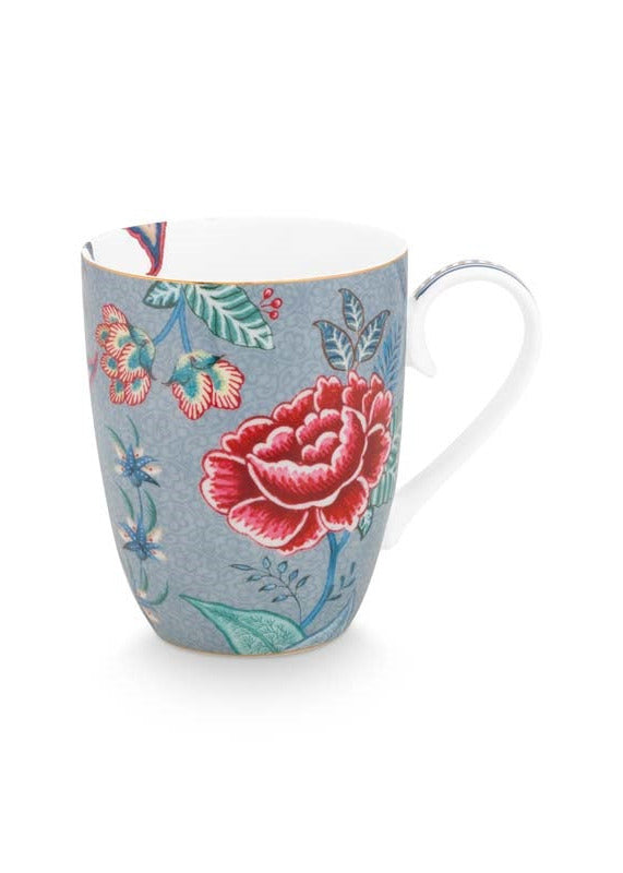 Pip Studio Flower festival light blue 350ml muki