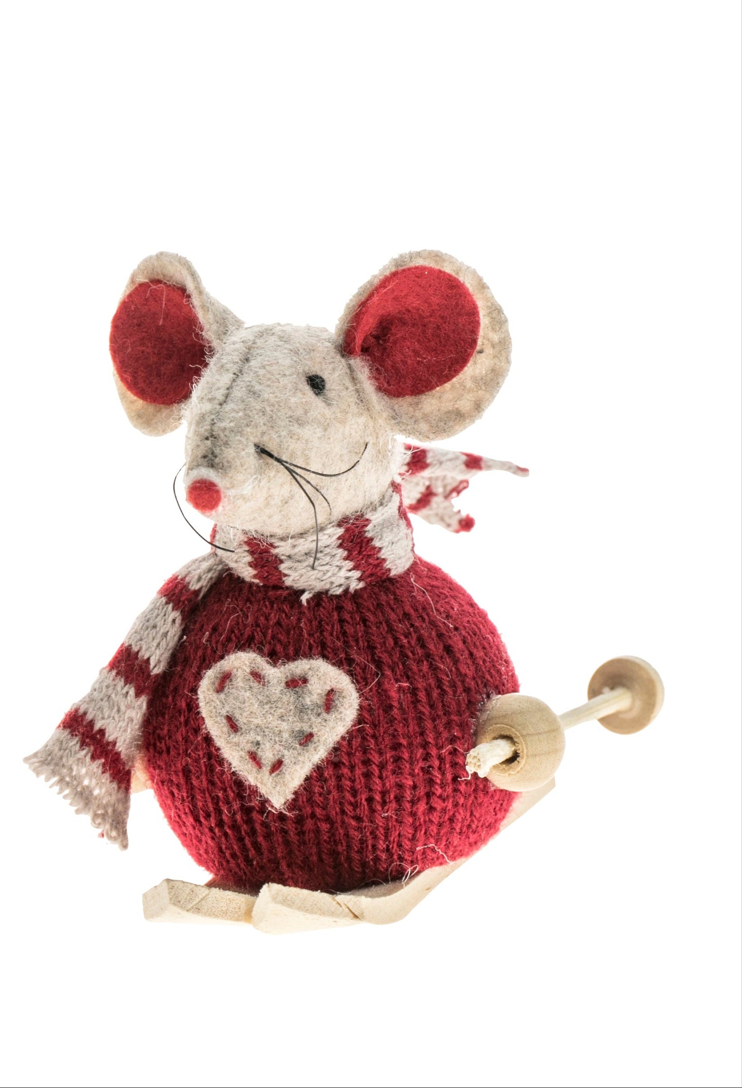 Hiihtäjähiiri 8cm punainen tai valkoinen