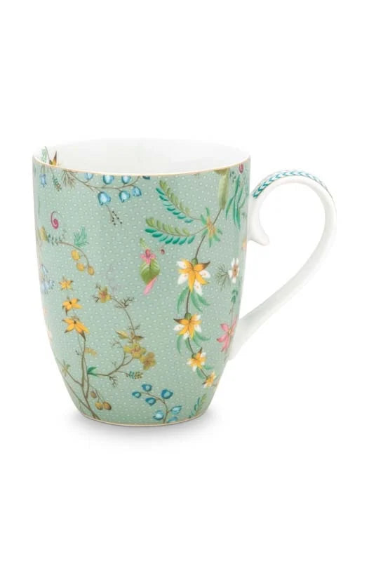 Pip Studio Jolie Flowers blue muki 350ml