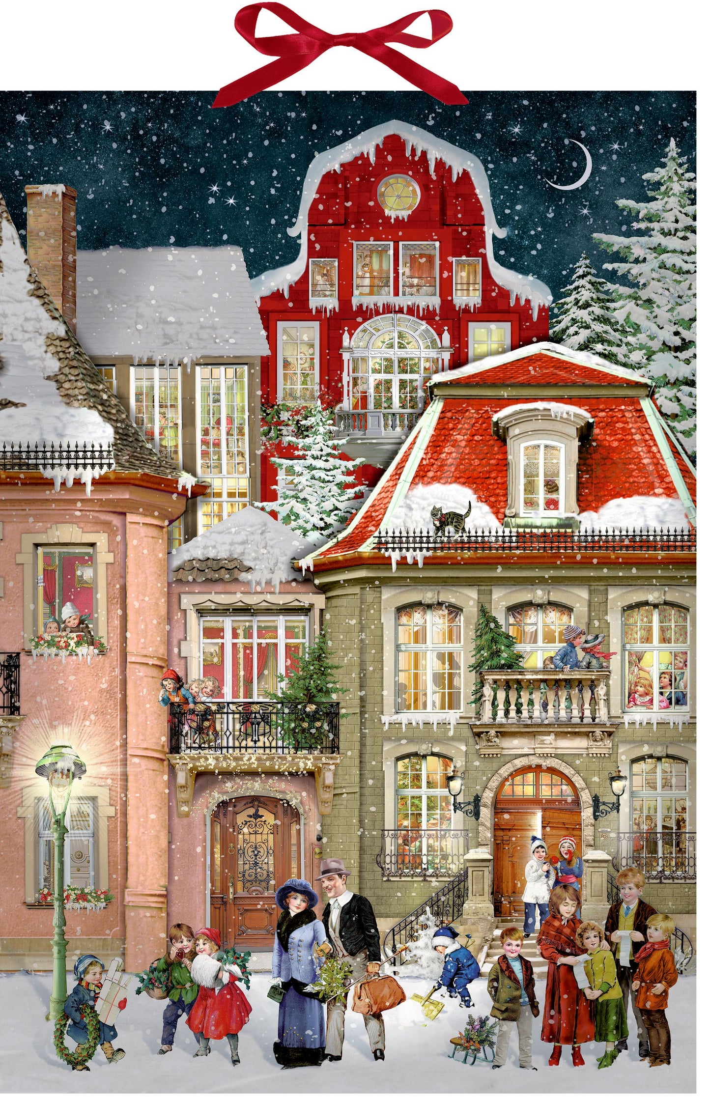 Joulukalenteri The Christmas Avenue 52x38cm