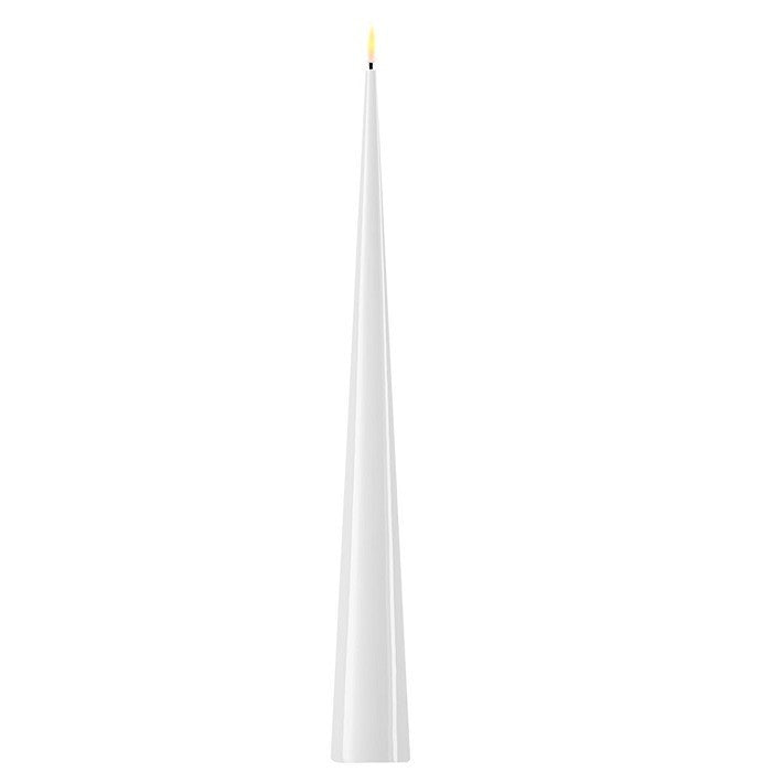Led-kartiokynttilä valkoinen 38cm Deluxe Homeart