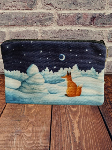 Pussukka Kettu ja talviyö 15,5x11,5cm