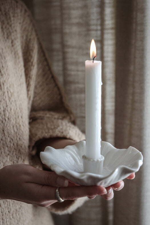 Kynttilänjalka Bloom valkoinen Majas Cottage