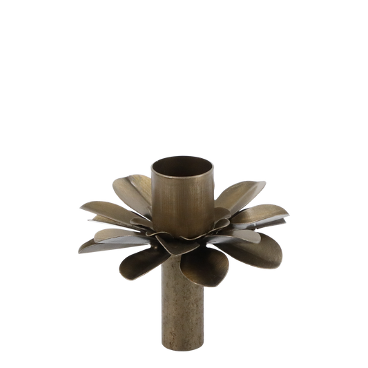 Kynttilänpidike Kukka antiikkimessinki Chic Antique