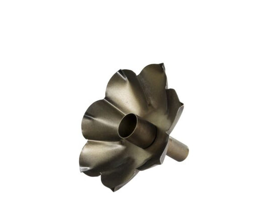 Kynttilänpidike pulloon kukka antiikkimessinki