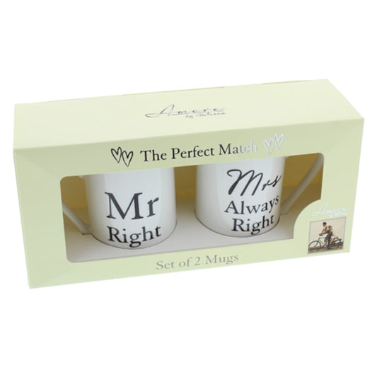 Kahvikupit Mr Right & Mrs Always Right