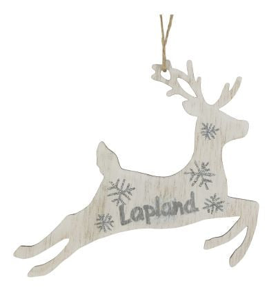 Puukoriste Poro silhuetti Lapland Weiste