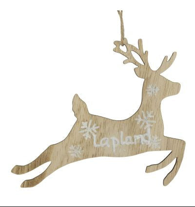 Puukoriste Poro silhuetti Lapland Weiste