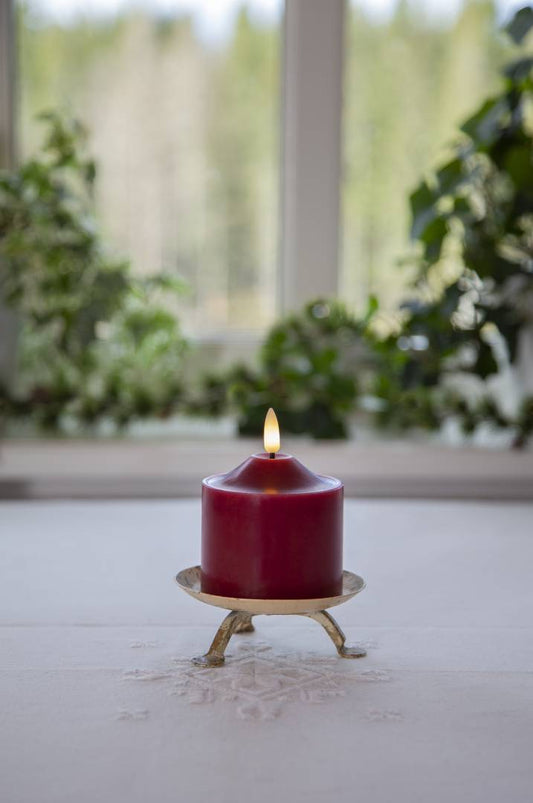 Led-kynttilä Flamme punainen 9,5cm