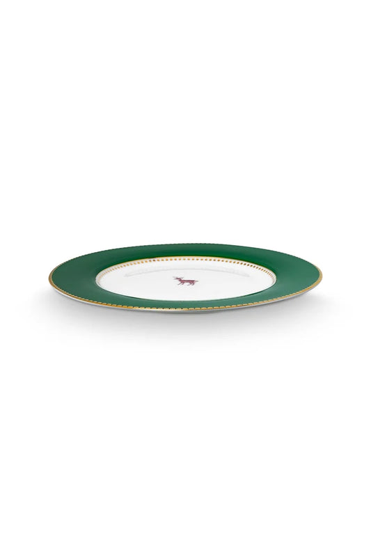 Pip Studio lautanen 17cm Love birds deer dark green