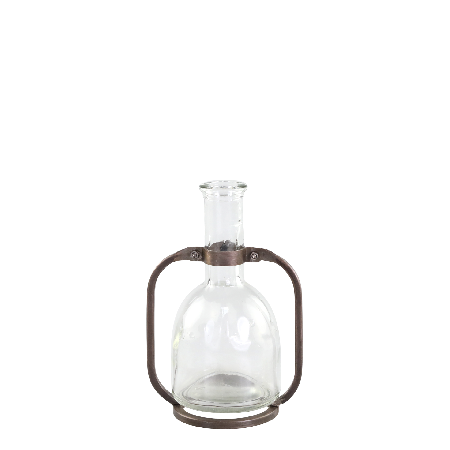 Maljakko metallitelineessä 17cm