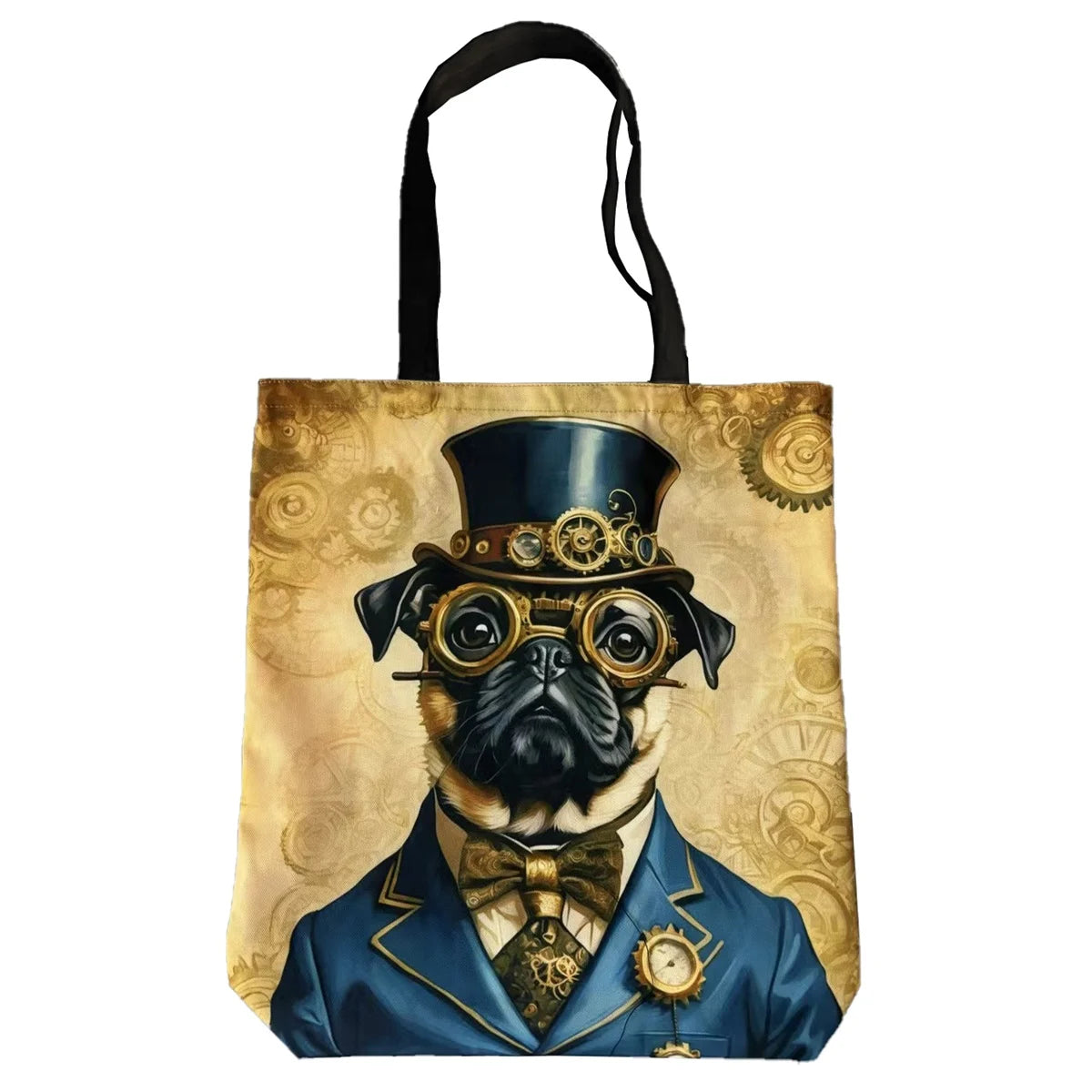 Canvaskassi Mopsi steampunk