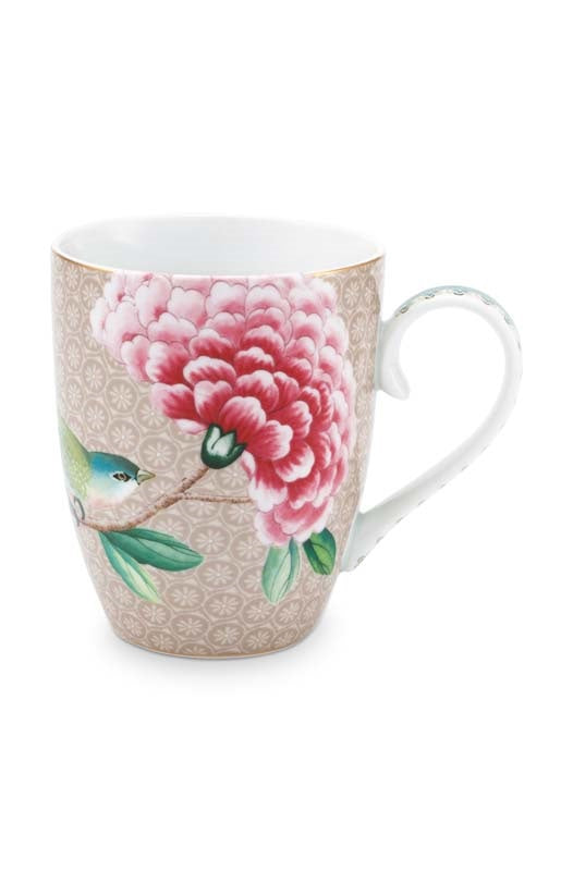 Pip Studio muki 450ml Blushing Birds Khaki