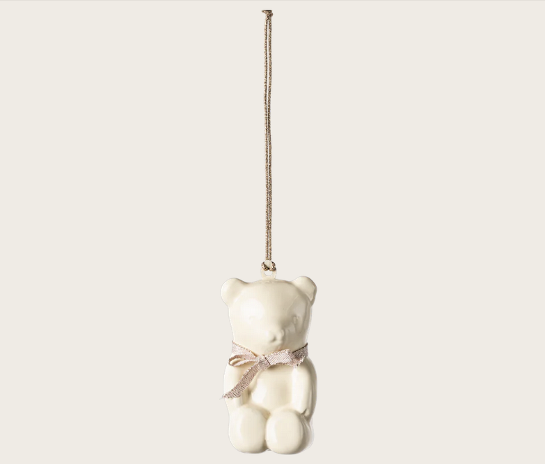 Maileg Nalle ornamentti vaaleanpunaisella rusetilla