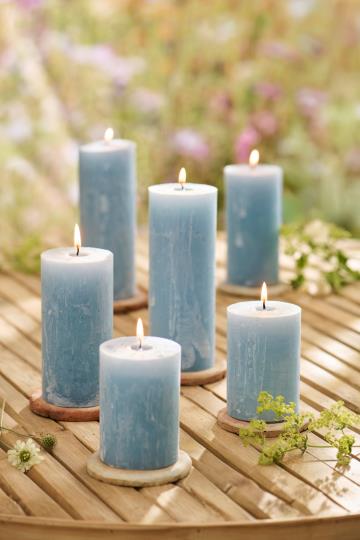Pilarikynttilä Dusty blue 10cm