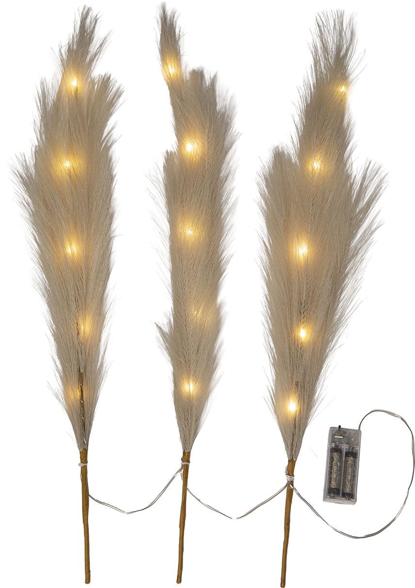 Plumes led-koristeoksat 65cm valkoinen
