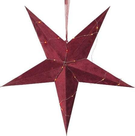 Paperitähti Velvet Punainen 60cm