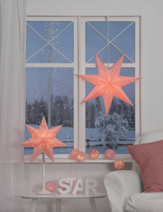 Romantic paperitähti 54cm  roosa