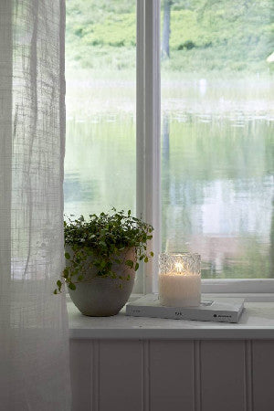 Led-kynttilä Romb lasilyhdyssä valkoinen tai roosa