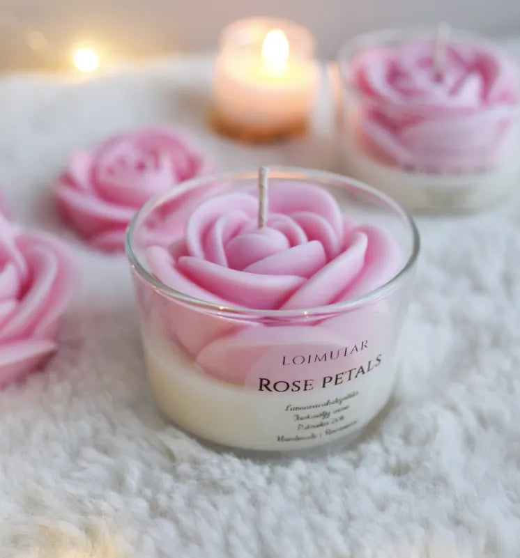 Soijavahakynttilä Rose petals