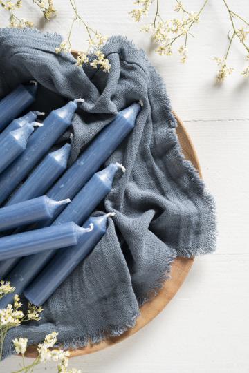 Pätkäkynttilä Rustic dusty blue