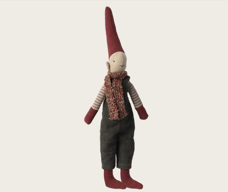 Maileg magneetti tonttupoika lappuhaalereissa 26cm