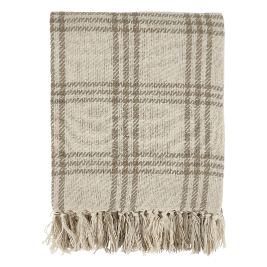 Torkkupeitto Ruutu beige Chic Antique