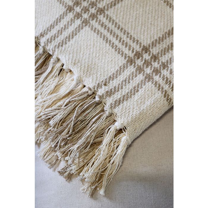 Torkkupeitto Ruutu beige Chic Antique