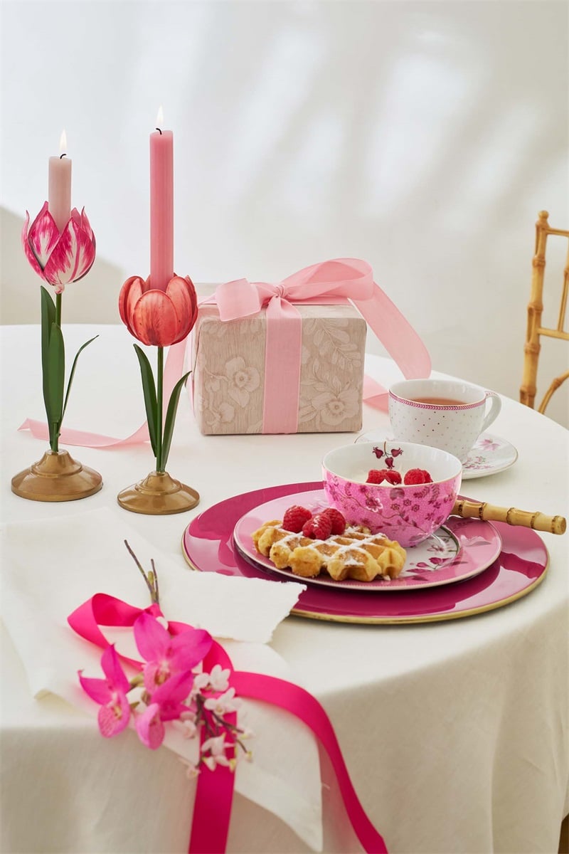 Pip Studio Tulppaani kynttilänjalat pink 2kpl/pkt