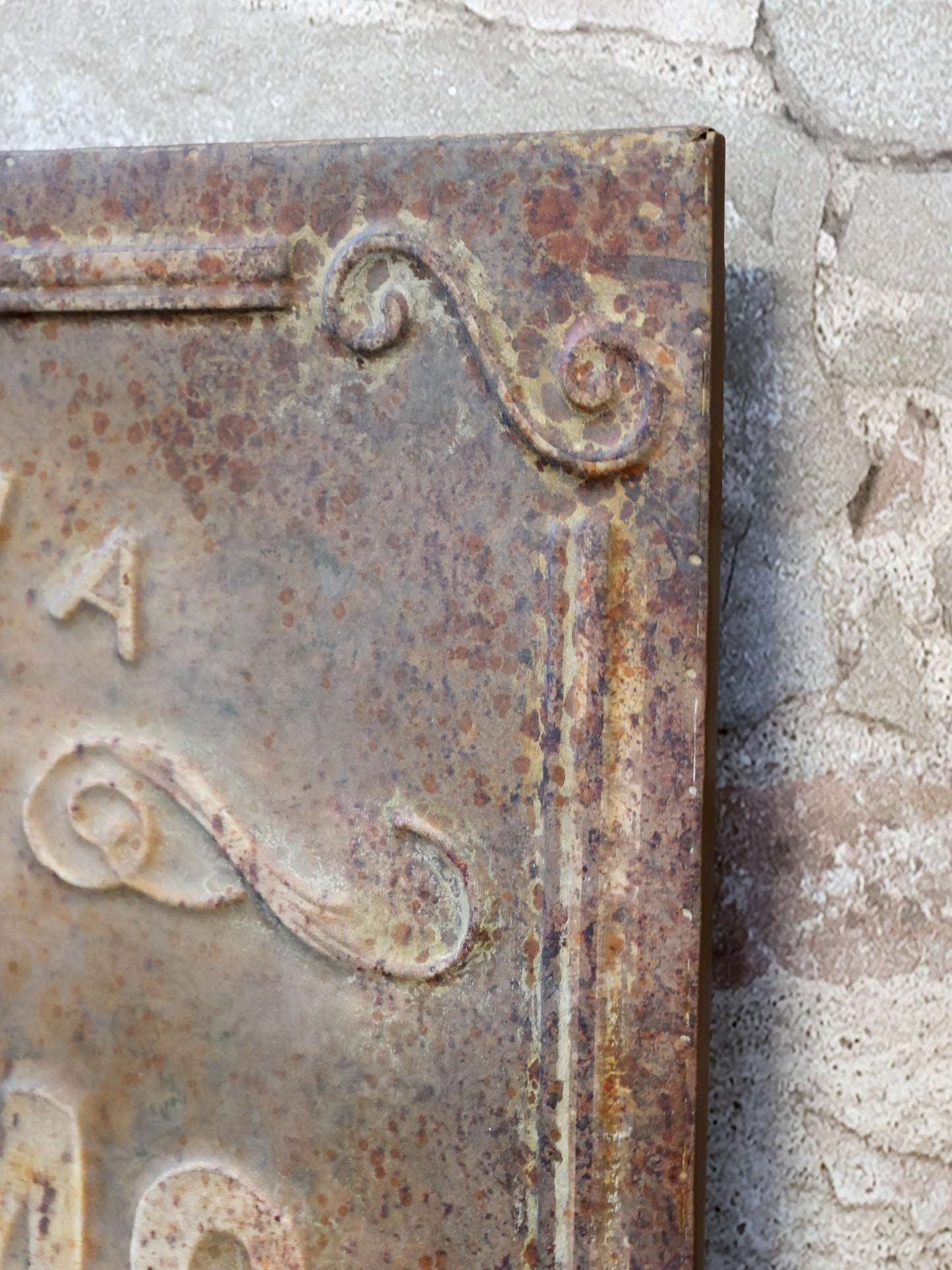 Vintage Metallitaulu Joulupukki Chic Antique