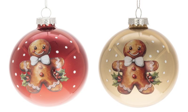 Joulukuusenkoriste Piparkakkupoika kulta tai punainen