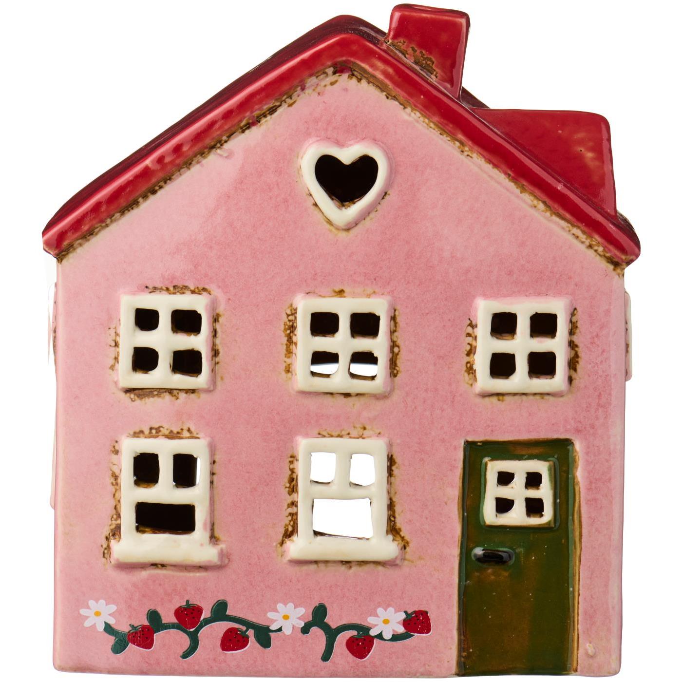 Talolyhty Ebeltoft vaaleanpunainen vihreällä ovella