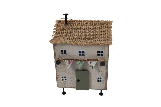 Puinen koriste talo valkoinen Isabelle Rose
