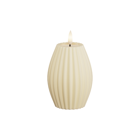 Led-kynttilä Stripe kerma Deluxe Homeart